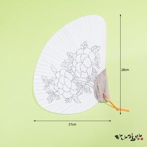나비부채 大|민화도안부채|목련도|고급한지사용