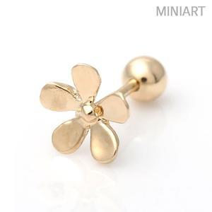 14K GOLD 플라워 금 피어싱 귀걸이