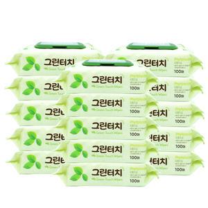 그린터치 물티슈 캡형 100매x15팩