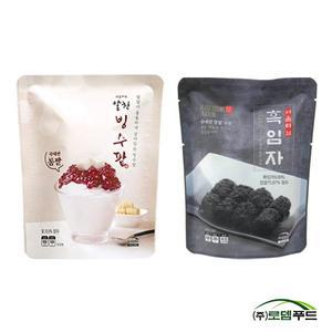 [로뎀푸드][서울마님죽]국내산 팥으로  만든 알찬빙수팥500g+흑임자 인절미 200g