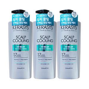 애경 케라시스 두피 쿨링 단백질 샴푸 600ml 3개 헤어