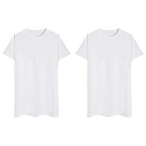 [2-Pack] Soft 레이어드 티셔츠 남녀공용 기본 라운드 무지 반팔티 이너티 롱티 빅사이즈 (M-3XL)