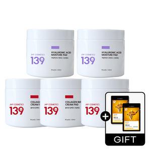 JHP 139 모공쫀쫀 콜라겐패드 3개+히알루로닉 수분패드 2개+마스크팩2매