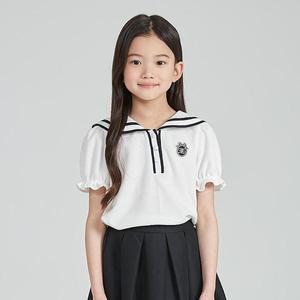 [닥스키즈] 아이코닉 마린 카라 티셔츠_DTM11TR68M_WT