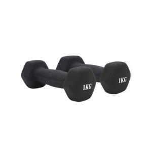 네오프렌 블랙 육각아령 1kg 2개 세트 근력 운동 팔뚝살 빼기 웨이트 덤벨