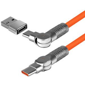 이메이크 0.5M LED 초고속 180도회전 60W USB C to C타입 PD 충전 데이타 케이블