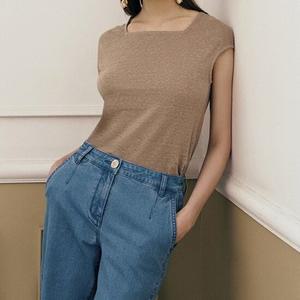 린넨블렌드 스퀘어넥 탑 3종