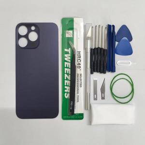 iPhone 14 Pro Max 후면 유리 패널 배터리 커버 교체 부품 하우징 pro max 용 큰 구멍