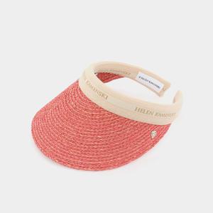 헬렌카민스키 25SS 아이코닉 라피아 비앙카 썬바이저 여성 썬캡 HAT50265 POMELO NATURAL LOGO