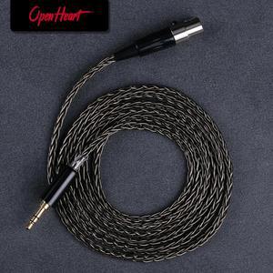 OPENHEART 8 코어 헤드폰 케이블 미니 xlr 여자 K702 DT1770 Pro DT1990 GO 2m 3m 밸런스드