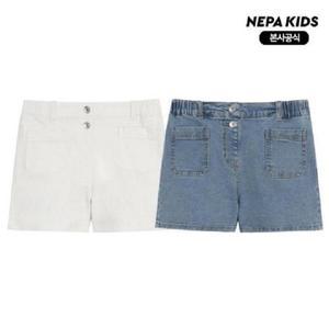 갤러리아 (네파키즈) KL41701-걸스 베이직 데님 하프팬츠(갤러리아타임월드점