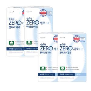 끗한나라 순수한면 제로핏 슈퍼롱 팬티라이너 40P x 4개(총160개)