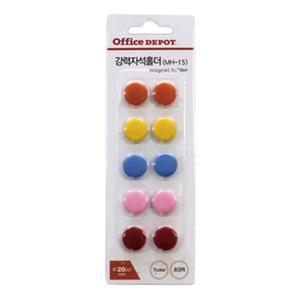15mm 사무용 원형 컬러 강한 칠판 미니 자석 파티션 게시판 고정용 강력 자석 메모 홀더 예쁜 보드판 마그