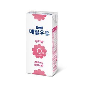 매일유업 매일우유 멸균우유 무지방0% 200ml x 24팩