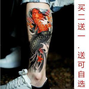 타투 금붕어 잉어 문신 스티커 여자를위한 지속적인  남자 발목 헤나 예술 방수 Tatuajes