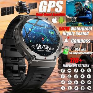 T-Rex 3 SmartWatch 466*466 AMOLED 풀 터치 스크린 5ATM 방수 GPS 500mAh 높은 배터리 나침반 170+XIAOMI