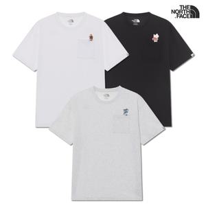노스페이스 기능성 소재 반팔 라운드넥 티셔츠 루즈핏 커플