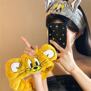 클래식 애니메이션 톰과 제리 머리띠 만화 메이크업 헤어 후프 워시 얼굴 탄성 힘 액세서리 소녀 장식