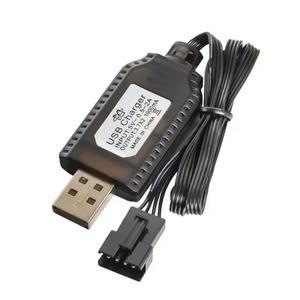 1Pc 7.4v (3.7v x2) 충전기 SM-4P 리튬 이온 배터리 RC 장난감 자동차 보트 USB 케이블 액세서리