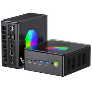 GMKtec 게이밍 미니 PC AMD Ryzen 9 8945HS (터보 5.1GHz) 32GB DDR5 2TB SSD, 컴퓨터 Oculink, 듀얼 NIC LAN 2.5G, WiFi 6, USB3.2, USB-C 4.0, BT5.2, DP, HDMI, 팬너박스 K11