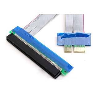 coms pci express 아답터 1x to 16x 변환 연장선 젠더 pciexpress sata전원케이블 케이스팬