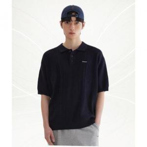COVERNAT 커버낫 스몰 어센틱 스카시 케이블 하프 니트 Dark Navy CO2502KT05DN 1080385