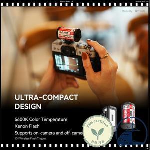 TTartisan M01 온 카메라 플래시 램프 또는 트리거 Sony Fujifilm Canon Nikon 용 레트로 미니