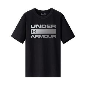 언더아머 UA 팀이슈 워드마크 코튼 남성 반팔티 반팔 티셔츠 블랙 1329582-001