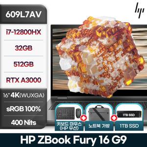 HP ZBook Fury 16 G9 609L7AV-A3 터치패널 UHD i7-12800HX 32GB 512GB RTXA3000 16형 WQUXGA Win10Pro