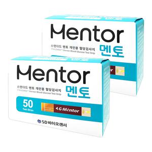 SD바이오센서 스탠다드 멘토 개인용혈당측정검사지 50매입 X 2개