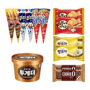 13개 투게더 쿠키오 떡붕어싸만코 월드콘 붕어싸만코 인기 부라보콘 세트 먹는 막대 샌드 7종 빵또아 먹고