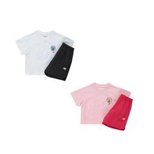 [롯데백화점]뉴발란스 KIDS RIDER_여아 크롭 반팔셋업(NK9YF2605G)