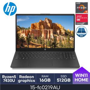 HP 15인치 가성비 노트북 15-FC0219AU (  CPU-7430U / D4 16GB / 512GB / W11H ) 사무용 / 가정용 - HMC