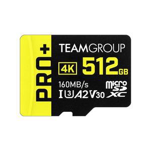 팀그룹 A2 프로 플러스 카드 512GB 마이크로 SDXC UHS-I U3 V30, 닌텐도 스위치, 스팀 덱, 태블릿, 어댑터 TPPMSDX512GIA2V3003 스마트폰용 최대 160/110MB/s 읽기/쓰기