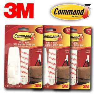 3M 벽걸이 옷걸이 후크행거 대형 3P