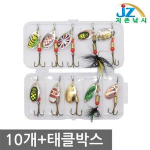 꺽지 스피너 세트 쏘가리 산천어 송어 배스 루어 낚시 용품 채비 셋트 하드베이트 초보 입문 추천