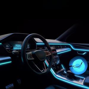 오토크루 차량용 엠비언트 광섬유 DIY LED 무드등 EL와이어 AC-L09