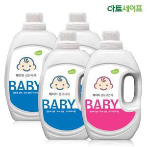 아기 세탁 액체 세제 2L 3개+포근한 파우더향 섬유유연제 2L 1개