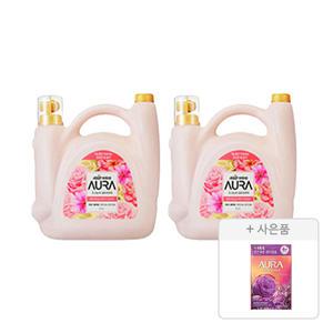 아우라 섬유유연제, 피오나블러썸, 5.5L, 2개 + 증정(생화캡슐 리필, 자스민머스크, 680ml, 1개)