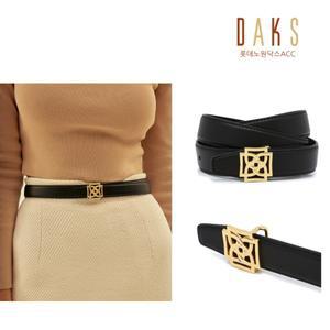 [롯데백화점]닥스 액세서리 [여성벨트] DBBE3F778BK 블랙 4D 골드 버클 후크 소가죽 여성벨트