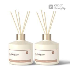 [GODSUNGBY]갓성비 디퓨저 200ml+200ml 포레스트가든향+스틱 10개