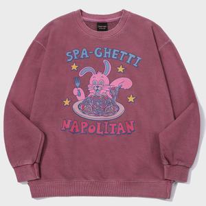 Napoli Hoppi 피그먼트 스웨트셔츠 더스티핑크