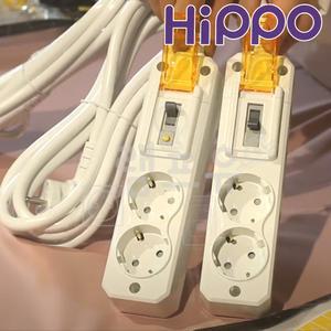 국산 히포 4000W 고용량 멀티탭  2구 3구 1.5m 3m 5m 누전차단 고전력 배선 냉장고 에어컨 팬히터