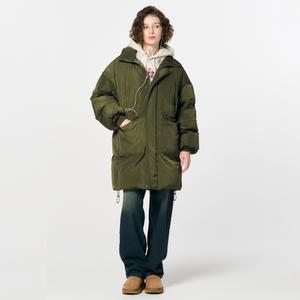 WOMAN 하이넥 하프 패딩 점퍼 [KHAKI] / WBD4L07519