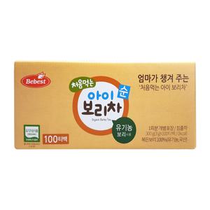 [베베스트] 처음먹는 아이 보리차 100T  100% 유기농 보리