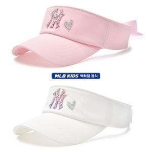 갤러리아 MLB키즈 베이직 여아 스톤 리본 썬캡(7FSC44053)
