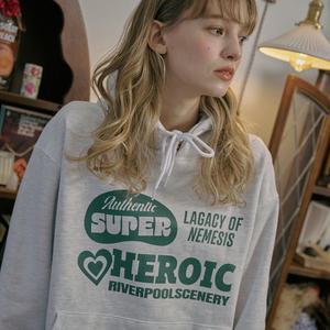 HEROIC 후드티 멜란지화이트