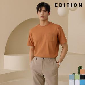 [에디션] 라운드 포켓 반팔 티셔츠 (NED2TR1902)
