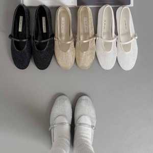 S/S)엘제이룩 메쉬 메리제인 4color 골드 실버 봄 여름 반짝 플랫 슈즈
