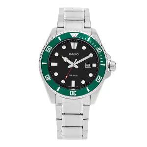 카시오 MDV-107D-3AVDF (MDV-107D-3A) 아날로그 녹새치 남성 메탈시계 타임메카